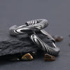 Black Electroplated Damascus Steel Round Earrings With Stainless Steel Ear Posts Minimalist Geometric Unisex Jewelry