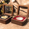 Black Walnut Collection Storage Box For Commemorative Coins Medals Badges And Banknotes Display Case Organizer Gift