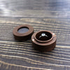 Black Walnut Wooden Round Ring Storage Box Portable Gift Packaging Proposal Ring Box