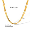 Blade Stainless Steel Clavicle Chain Jewelry 18K Gold Plated For Women