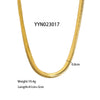 Blade Stainless Steel Clavicle Chain Jewelry 18K Gold Plated For Women