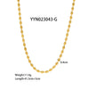 Blade Stainless Steel Clavicle Chain Jewelry 18K Gold Plated For Women
