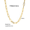 Blade Stainless Steel Clavicle Chain Jewelry 18K Gold Plated For Women
