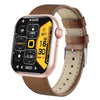 Blood Glucose And Oxygen Monitoring Bracelet With Bluetooth Call Siri Voice Assistant Silicone Wristband Rectangular Dial Sports Strap Style