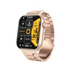 Blood Glucose And Oxygen Monitoring Bracelet With Bluetooth Call Siri Voice Assistant Silicone Wristband Rectangular Dial Sports Strap Style