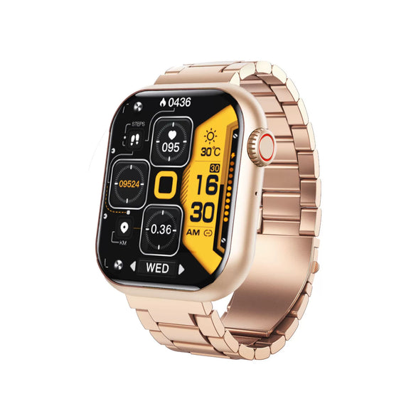 Blood Glucose And Oxygen Monitoring Bracelet With Bluetooth Call Siri Voice Assistant Silicone Wristband Rectangular Dial Sports Strap Style