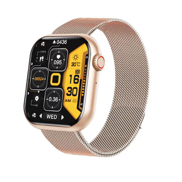 Blood Glucose And Oxygen Monitoring Bracelet With Bluetooth Call Siri Voice Assistant Silicone Wristband Rectangular Dial Sports Strap Style