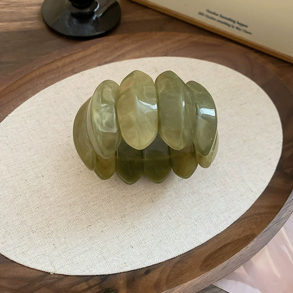 Blooming Irregular Geometric Resin Acrylic Bracelet With Dripping Oil Processing Fashion Light Luxury Jewelry