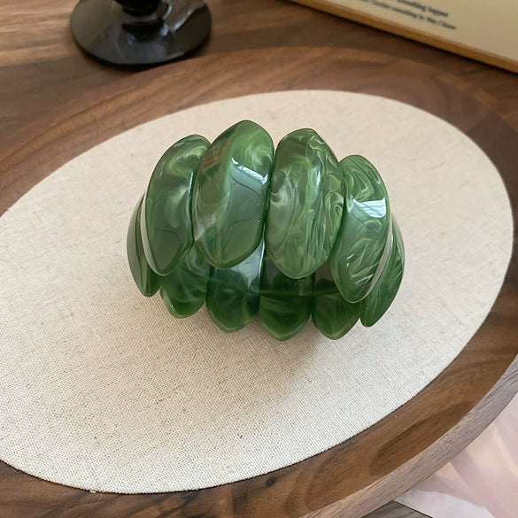 Blooming Irregular Geometric Resin Acrylic Bracelet With Dripping Oil Processing Fashion Light Luxury Jewelry