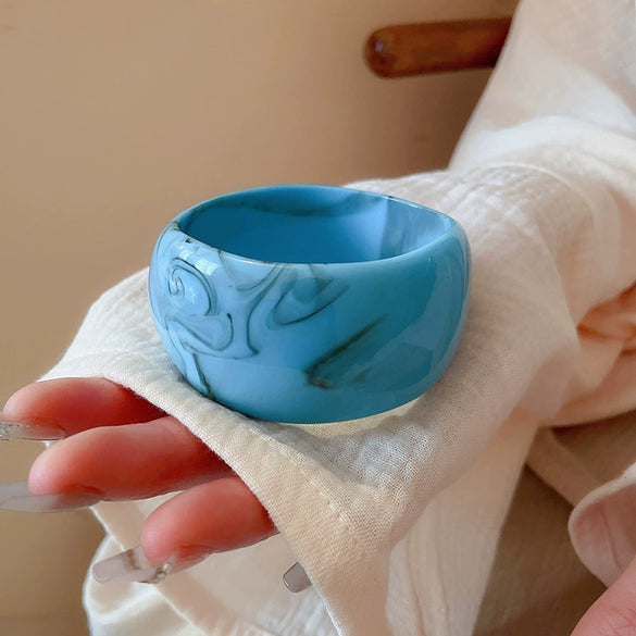 Blooming Irregular Geometric Resin Acrylic Bracelet With Dripping Oil Processing Fashion Light Luxury Jewelry