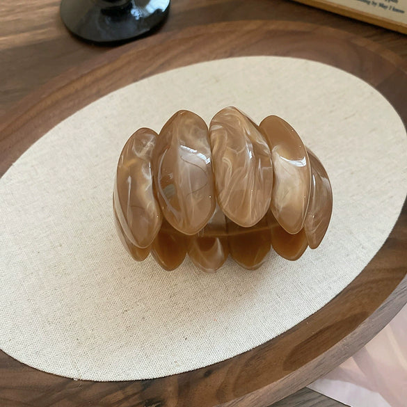 Blooming Irregular Geometric Resin Acrylic Bracelet With Dripping Oil Processing Fashion Light Luxury Jewelry