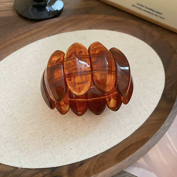 Blooming Irregular Geometric Resin Acrylic Bracelet With Dripping Oil Processing Fashion Light Luxury Jewelry