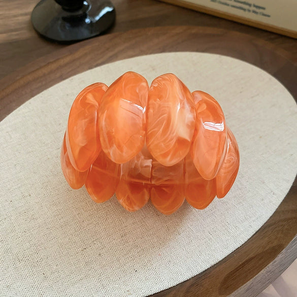 Blooming Irregular Geometric Resin Acrylic Bracelet With Dripping Oil Processing Fashion Light Luxury Jewelry