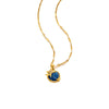 Blue Diamond Planet Titanium Steel Necklace With Electroplating Treatment Water Wave Chain Star And Constellation Pattern For Women