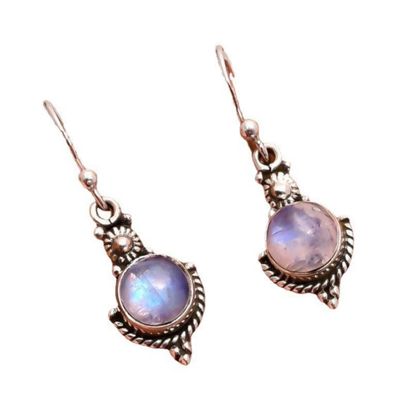 Blue Zircon Geometric Long Drop Earrings Electroplated Metal Fashion Jewelry For Wholesale