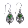 Blue Zircon Geometric Long Drop Earrings Electroplated Metal Fashion Jewelry For Wholesale