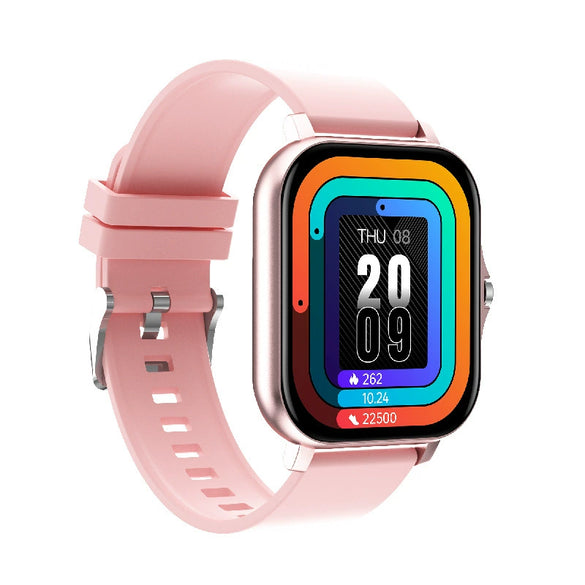 Bluetooth Calling Sports Smart Watch With Silicone Strap Square Ips Touch Screen Life Waterproof For Men Women Teens