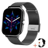 Bluetooth Calling Sports Smart Watch With Silicone Strap Square Ips Touch Screen Life Waterproof For Men Women Teens