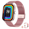 Bluetooth Calling Sports Smart Watch With Silicone Strap Square Ips Touch Screen Life Waterproof For Men Women Teens