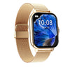 Bluetooth Calling Sports Smart Watch With Silicone Strap Square Ips Touch Screen Life Waterproof For Men Women Teens