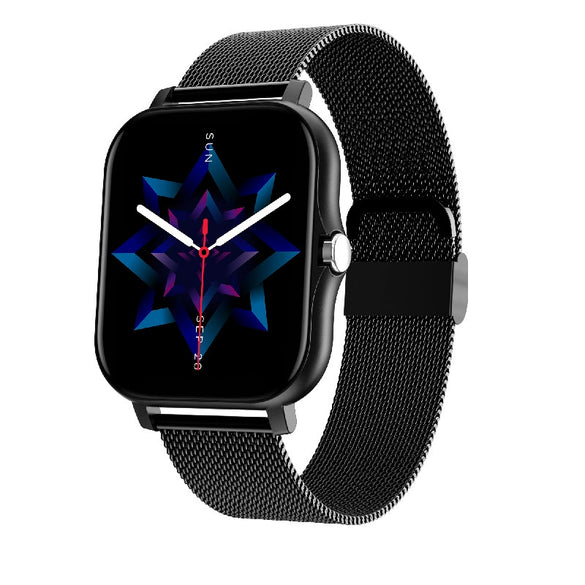 Bluetooth Calling Sports Smart Watch With Silicone Strap Square Ips Touch Screen Life Waterproof For Men Women Teens