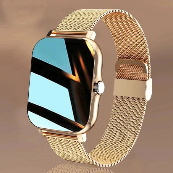 Bluetooth Calling Sports Smart Watch With Silicone Strap Square Ips Touch Screen Life Waterproof For Men Women Teens