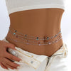 Body Chain Metal Imitation Crystal Lobster Clasp For Women