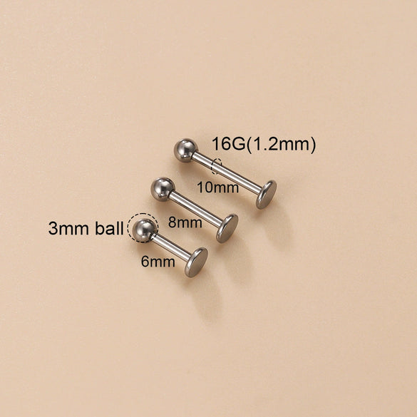 Body Jewelry Piercing Jewelry Titanium Alloy Geometric Cshaped Horseshoe Ring Inlaid Zircon