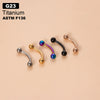 Body Jewelry Piercing Jewelry Titanium Alloy Geometric Cshaped Horseshoe Ring Inlaid Zircon