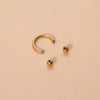 Body Jewelry Piercing Jewelry Titanium Alloy Geometric Cshaped Horseshoe Ring Inlaid Zircon
