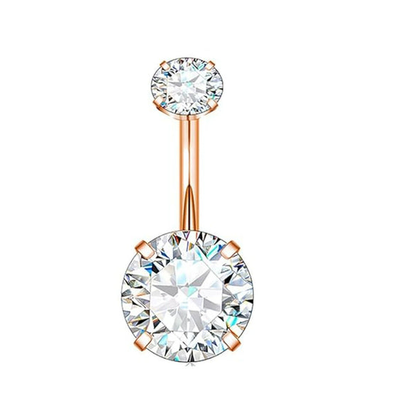 Body Piercing Jewelry Belly Button Ring Stainless Steel Geometric Electroplating Unisex