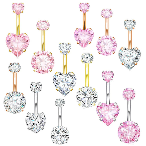 Body Piercing Jewelry Belly Button Ring Stainless Steel Geometric Electroplating Unisex