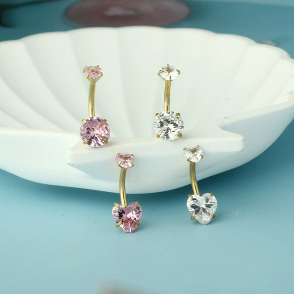 Body Piercing Jewelry Belly Button Ring Stainless Steel Geometric Electroplating Unisex