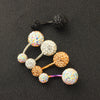 Body Piercing Jewelry Stainless Steel Drill Ball Set Navel Nail With Seiko Treatment