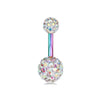 Body Piercing Jewelry Stainless Steel Drill Ball Set Navel Nail With Seiko Treatment