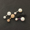 Body Piercing Jewelry Stainless Steel Drill Ball Set Navel Nail With Seiko Treatment