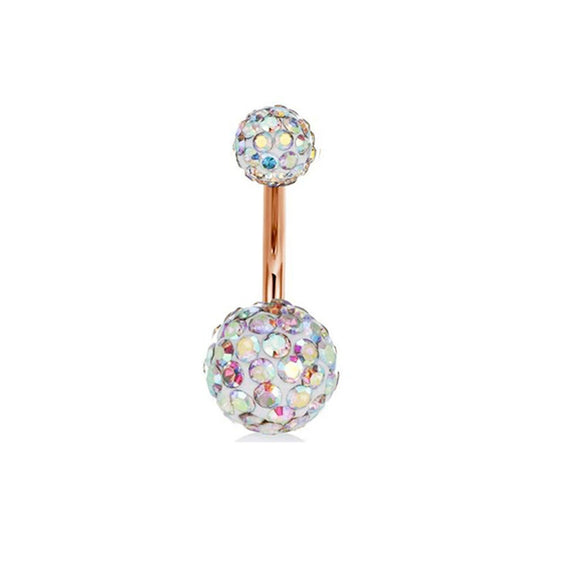 Body Piercing Jewelry Stainless Steel Drill Ball Set Navel Nail With Seiko Treatment