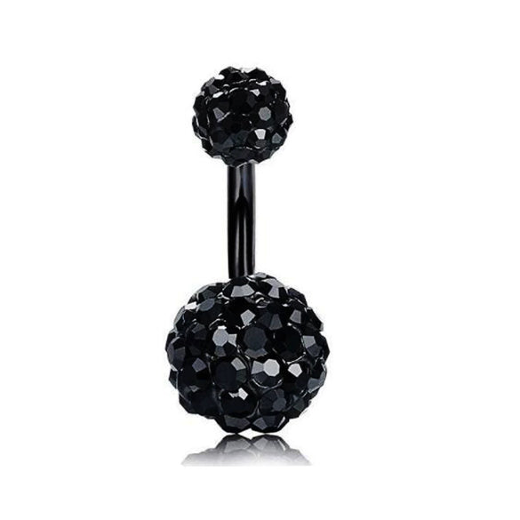Body Piercing Jewelry Stainless Steel Drill Ball Set Navel Nail With Seiko Treatment