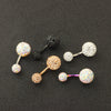 Body Piercing Jewelry Stainless Steel Drill Ball Set Navel Nail With Seiko Treatment