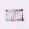 Body Piercing Jewelry Stainless Steel Geometric Baking Paint Tongue Ring Nail