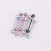 Body Piercing Jewelry Stainless Steel Geometric Baking Paint Tongue Ring Nail
