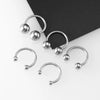 Body Piercing Jewelry Stainless Steel Geometric C Rod Ring With Color Retention Vacuum Treatment