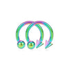 Body Piercing Jewelry Stainless Steel Geometric Cshaped Horseshoe Ring Electroplated