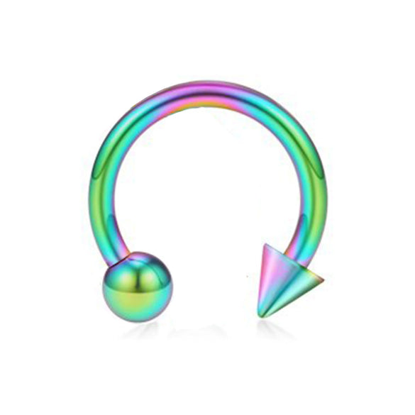 Body Piercing Jewelry Stainless Steel Geometric Cshaped Horseshoe Ring Electroplated