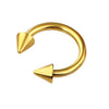 Body Piercing Jewelry Stainless Steel Geometric Cshaped Horseshoe Ring Electroplated