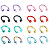 Body Piercing Jewelry Stainless Steel Geometric Cshaped Horseshoe Ring Electroplated