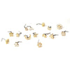 Body Piercing Jewelry Stainless Steel Glshaped Nose Ring With Microinlaid Zircon And Flower Pattern Electroplated For Women