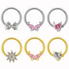 Body Piercing Jewelry Stainless Steel Heart Shape Electroplating Nipple Ring