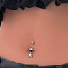 Body Piercing Jewelry Stainless Steel Inlaid Zircon Animals Zodiac Butterfly Spider Navel Ring For Women