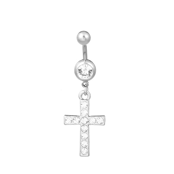 Body Piercing Jewelry Stainless Steel Inlaid Zircon Animals Zodiac Butterfly Spider Navel Ring For Women